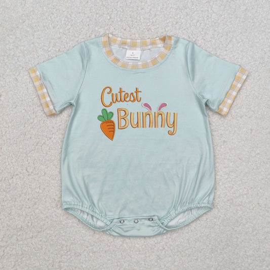RTS NO MOQ ETA 5/7days arrived SR2198 cutest bunny carrot green short-sleeved jumpsuit