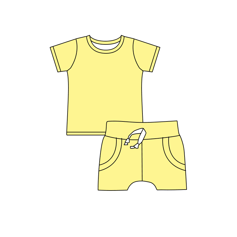 baby clothes solid color yellow summer outfits