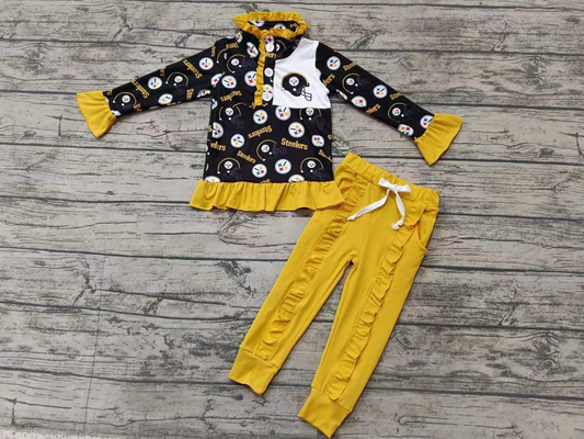 Custom moq 5 mix size milk silk summer teams baby girl clothes black long sleeve pants sets-25.8.2