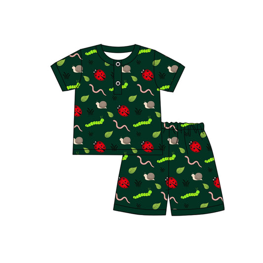 Custom summer baby boy clothes boat short sleeve shorts sets romper