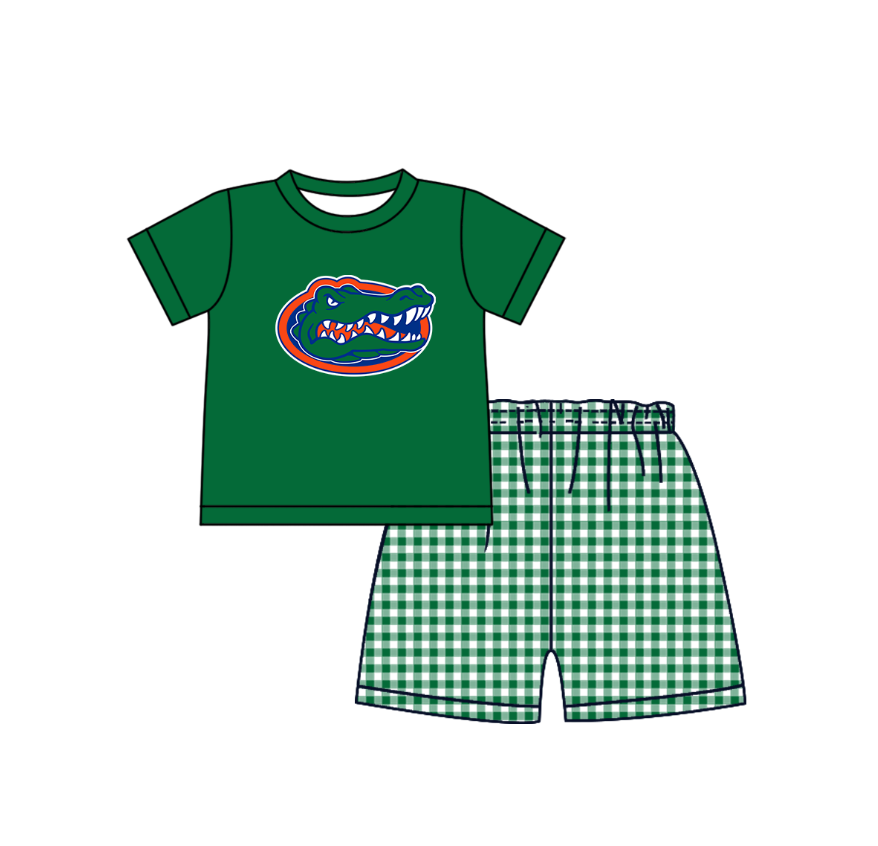 Custom moq 5 mix size milk silk summer teams green Polka Dot Baby Romper Set Short-Sleeved Thong Dress for Girls And Short-Sleeved Shorts for Boys Cute Baby Outfit