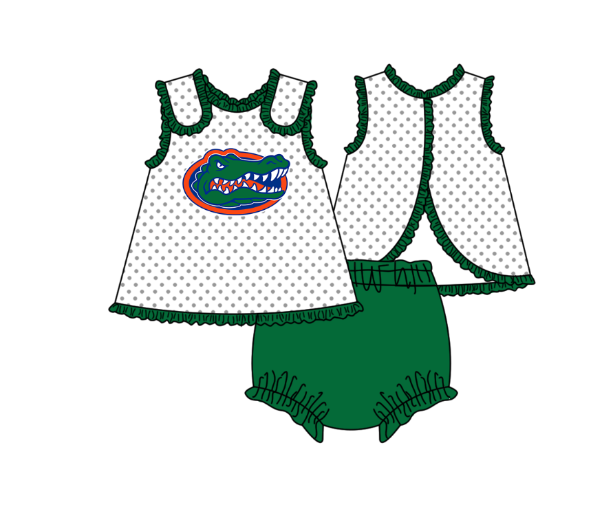 Custom moq 5 mix size milk silk summer teams green Polka Dot Baby Romper Set Short-Sleeved Thong Dress for Girls And Short-Sleeved Shorts for Boys Cute Baby Outfit