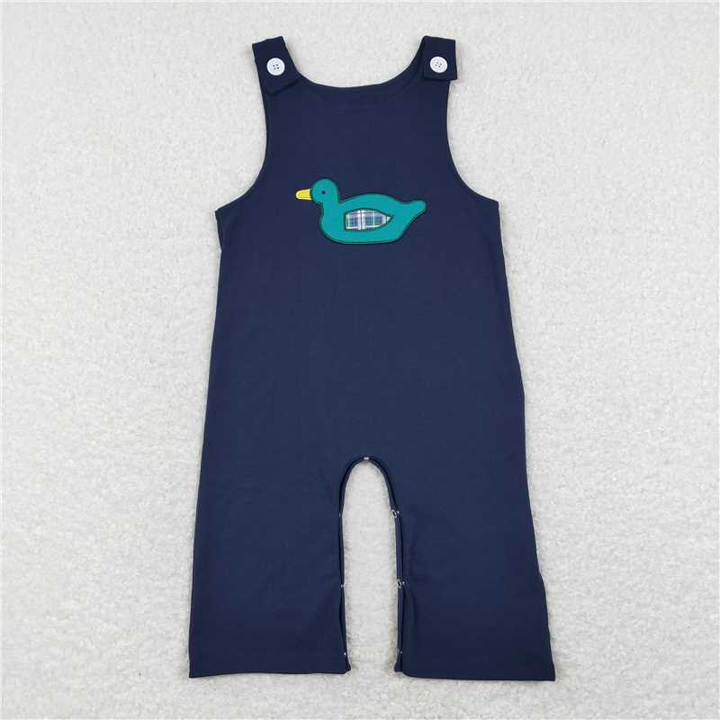 RTS NO MOQ（In Stock) SR0677 Navy blue vest bodysuit with embroidered duck