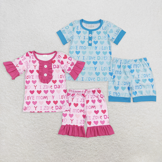 RTS NO MOQ baby girls Clothes birthday short sleeve shorts Sets