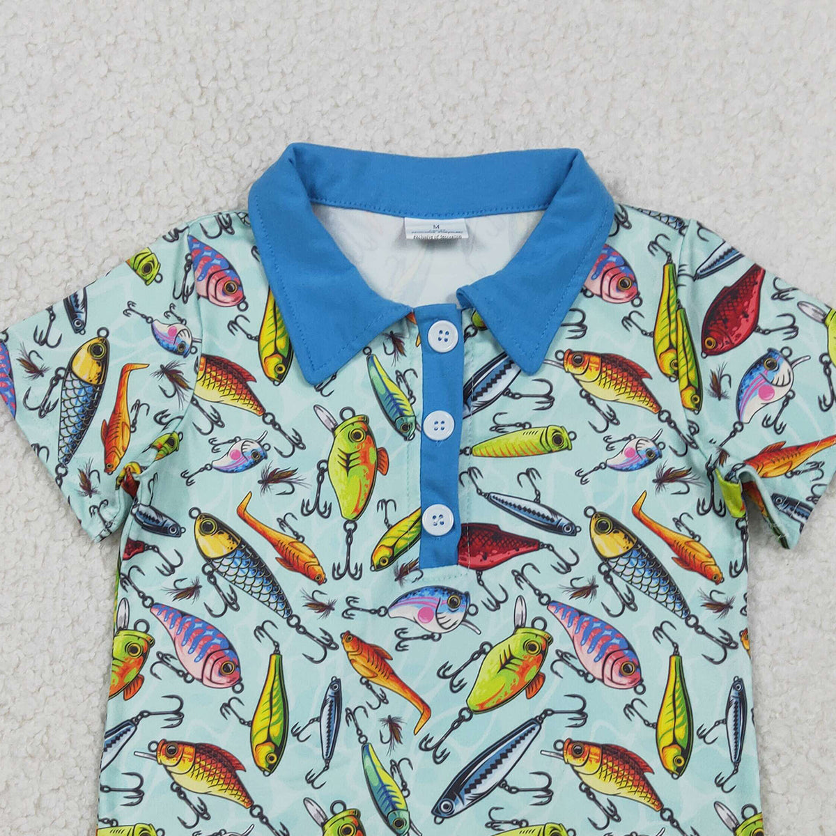 RTS NO MOQ BT1661 Baby Boys Short Sleeve Button Polo Shirts Fishing Hunting Top Casual Outfit for Kids