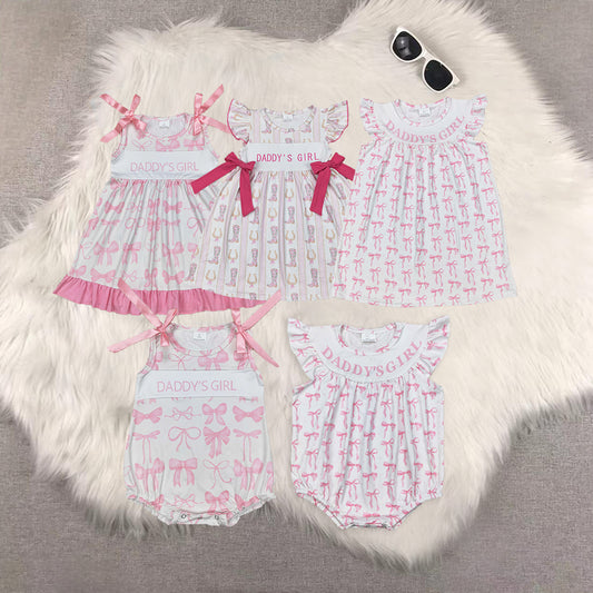 RTS baby girls clothes DADDY GIRL short Sleeve dress romper