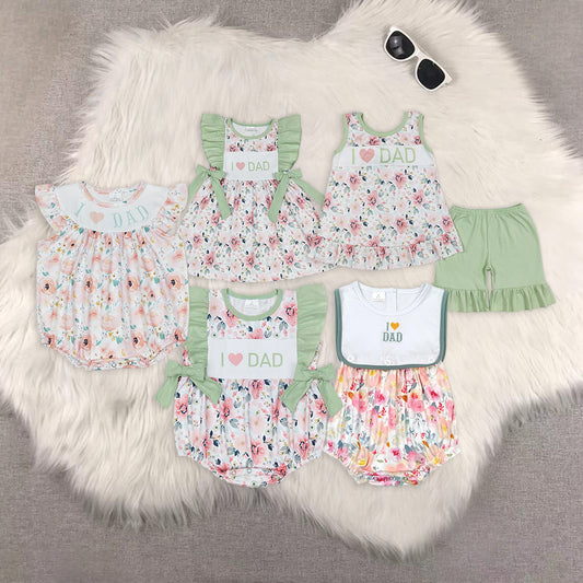 RTS NO MOQ baby girls clothes Short Sleeve Shorts sets Dress & rompers