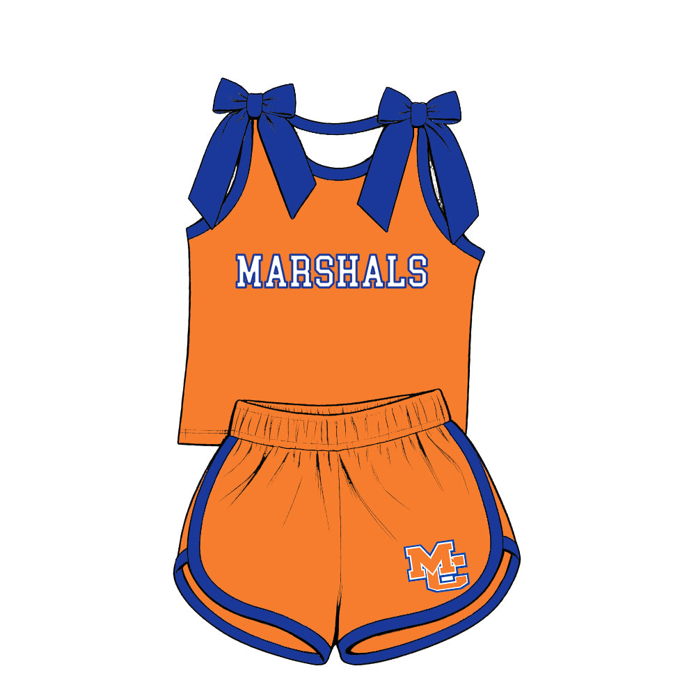 custom moq 5 mix size XY070402 Baby Kids Orange Top And Pants Casual Fashion Outfit Set