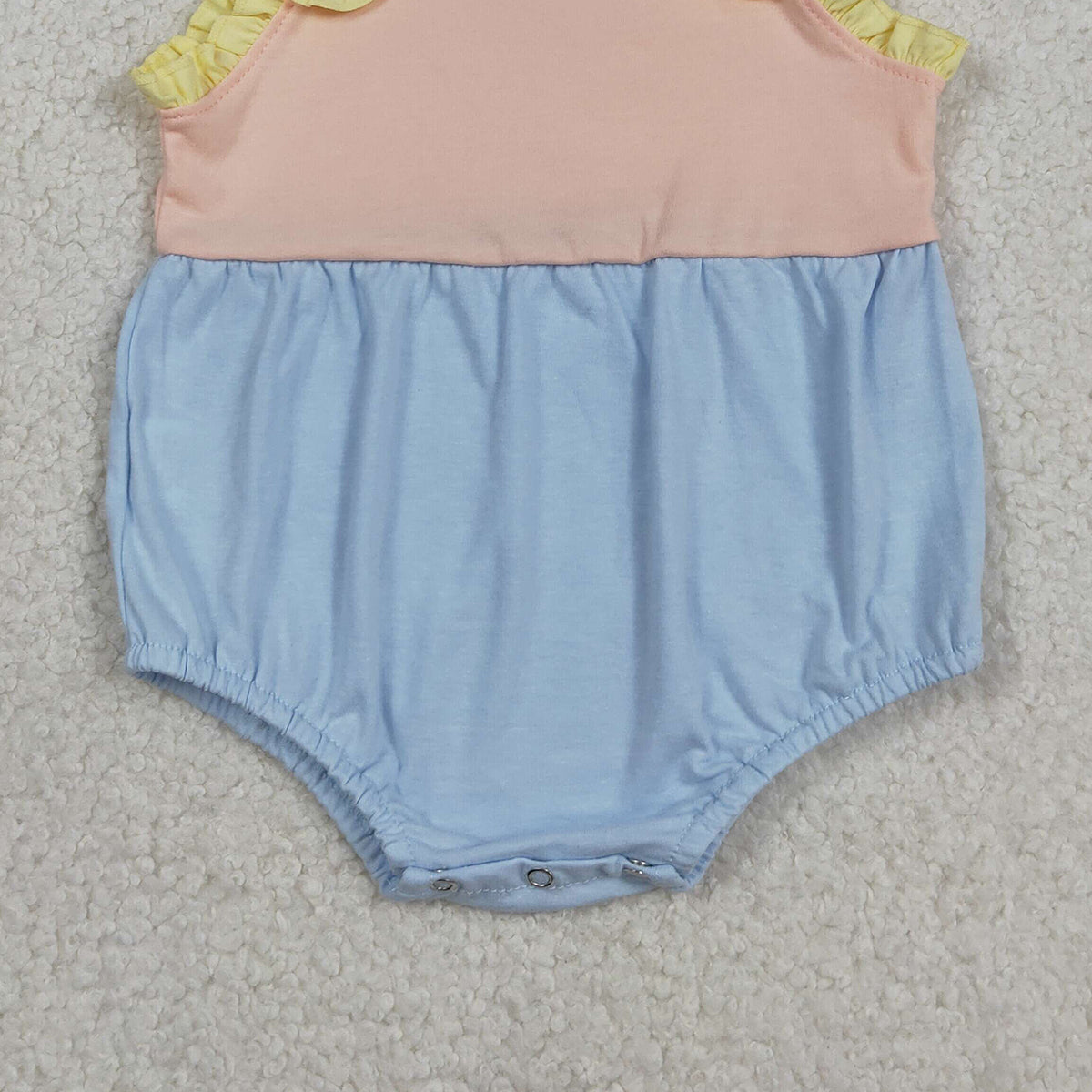 RTS NO MOQ SR3772 Baby Girls Sleeveless Rompers Pink Blue Ruffle