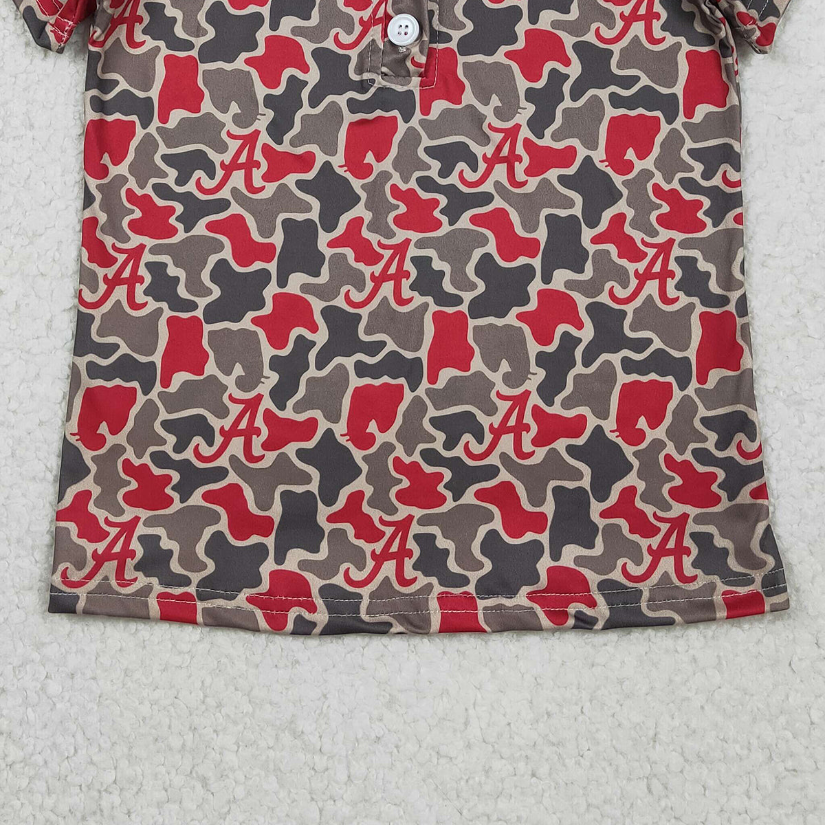 RTS NO MOQ BT1698  Baby Boys Camouflage Team Button Polo Shirts Short Sleeve Top for Kids