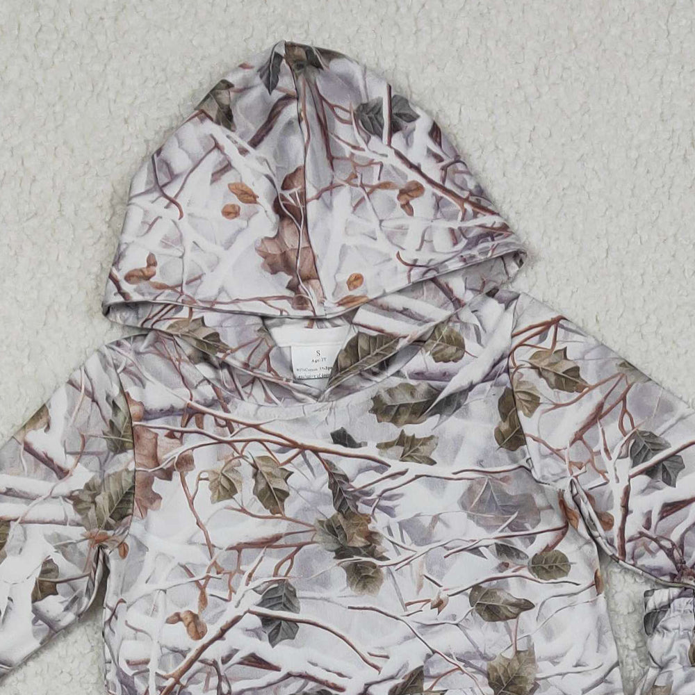 RTS NO MOQ BLP1400 Baby Boys Southern Leaves Camo Hoodie And Jogger Set with Pockets Baby Outfit Clothes Set