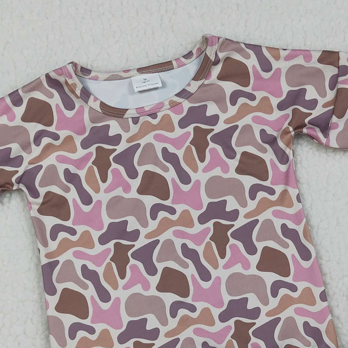 RTS NO MOQ GLS0091 Baby Girls Southern Camo Long Sleeve Top with Pockets And Shorts Outfit Set for Little Ones