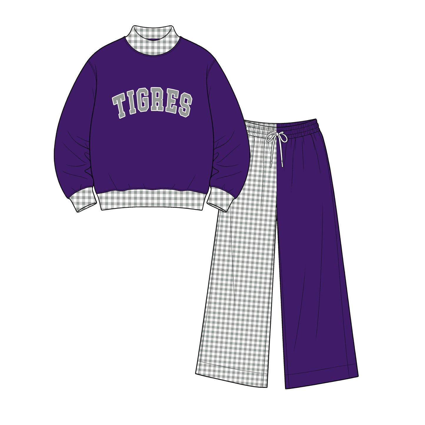 custom moq 5 mix size  XY072402 Baby Kids Letter Printed Long Sleeve Tops Patchwork Pants Team Casual Daily Outfit