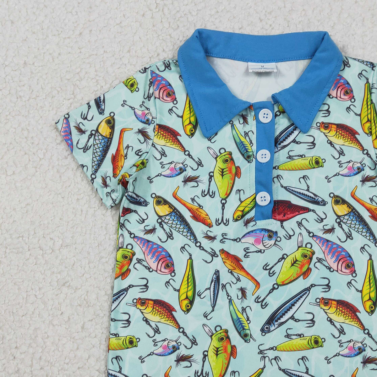 RTS NO MOQ BT1661 Baby Boys Short Sleeve Button Polo Shirts Fishing Hunting Top Casual Outfit for Kids