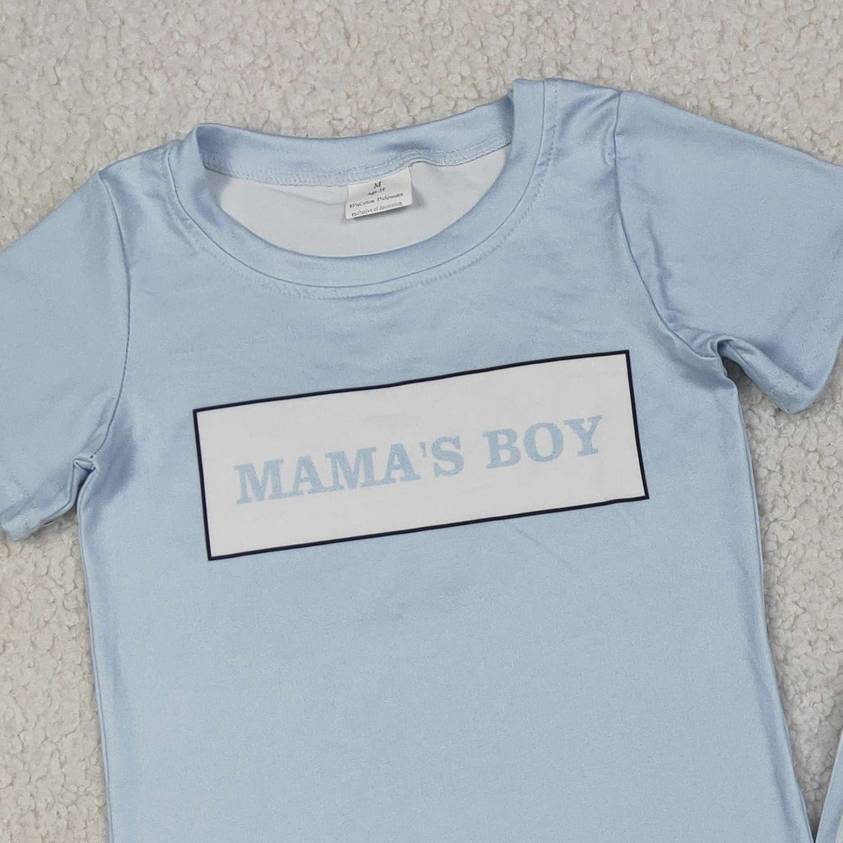 RTS NO MOQ BSSO1876 Light Blue Baby Boys Outfit Set with Stripe Shirt Top And Shorts Outfit