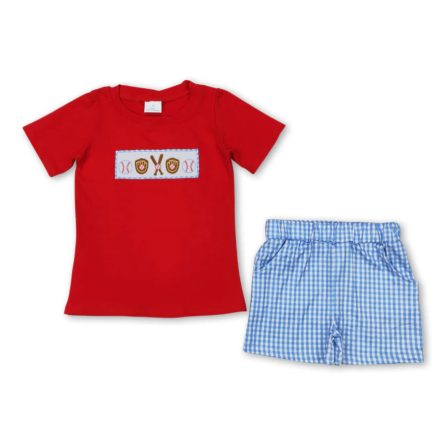 RTS NO MOQ Sibling Baby Boys Popstick Shirt 4th Of July Shorts Sets