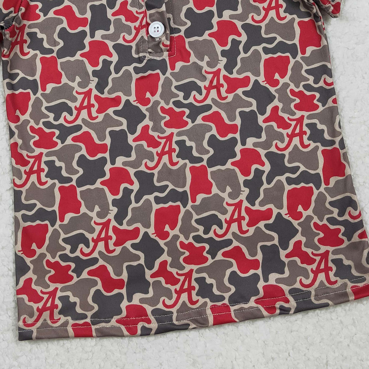 RTS NO MOQ BT1698  Baby Boys Camouflage Team Button Polo Shirts Short Sleeve Top for Kids