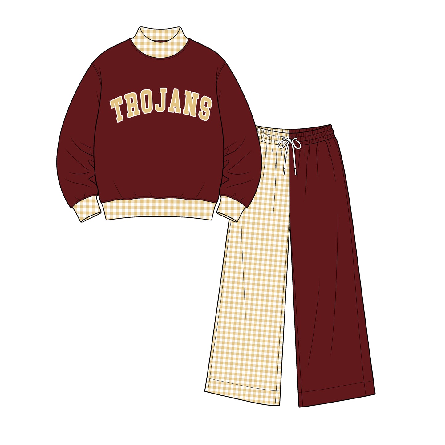 custom moq 5 mix size  XY072402 Baby Kids Letter Printed Long Sleeve Tops Patchwork Pants Team Casual Daily Outfit