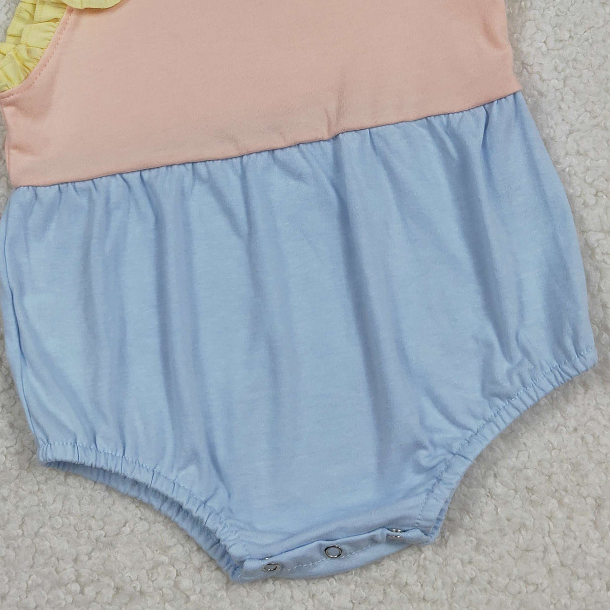 RTS NO MOQ SR3772 Baby Girls Sleeveless Rompers Pink Blue Ruffle