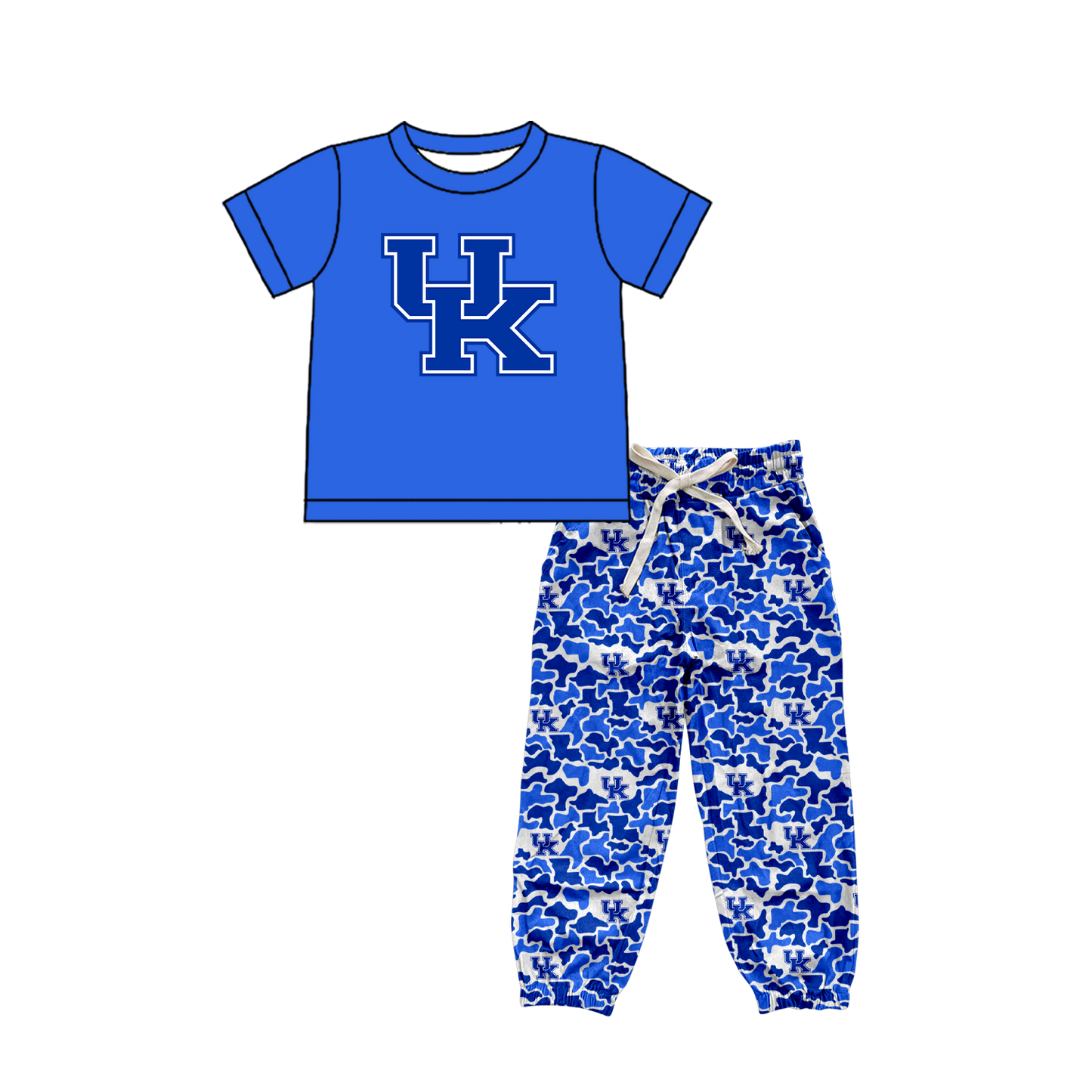 custom moq 5 mix size XY062504 Baby Kids Short Sleeve Shirt Camo Long Pants Set
