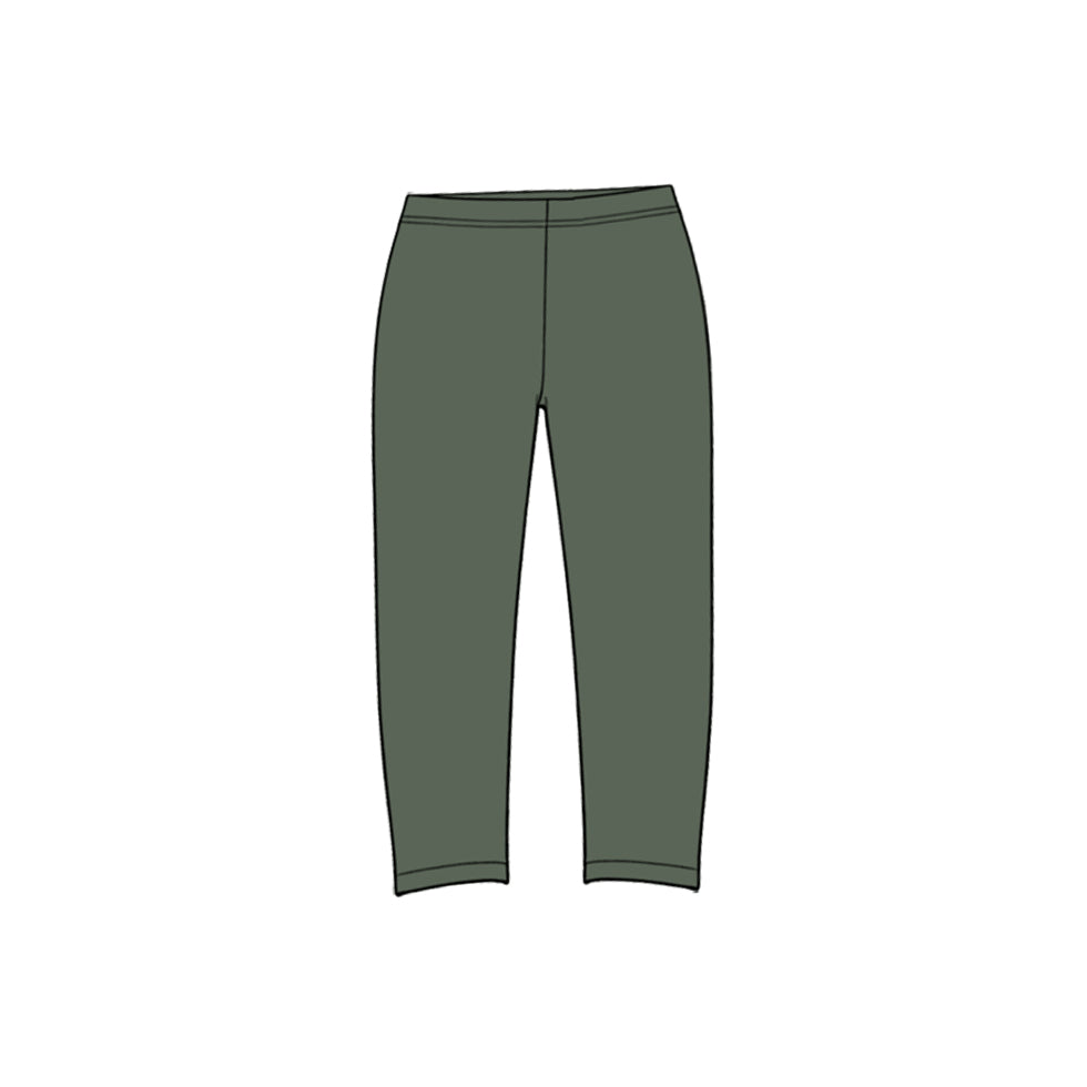 (Preorder new) No moq yoga fabric cotton Baby Girls Solid Elastic Waist Length Leggings Yoga Pants Bottom