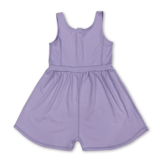 RTS NO MOQ Sibling Baby Girls Sleeveless Yoga Jumpsuits
