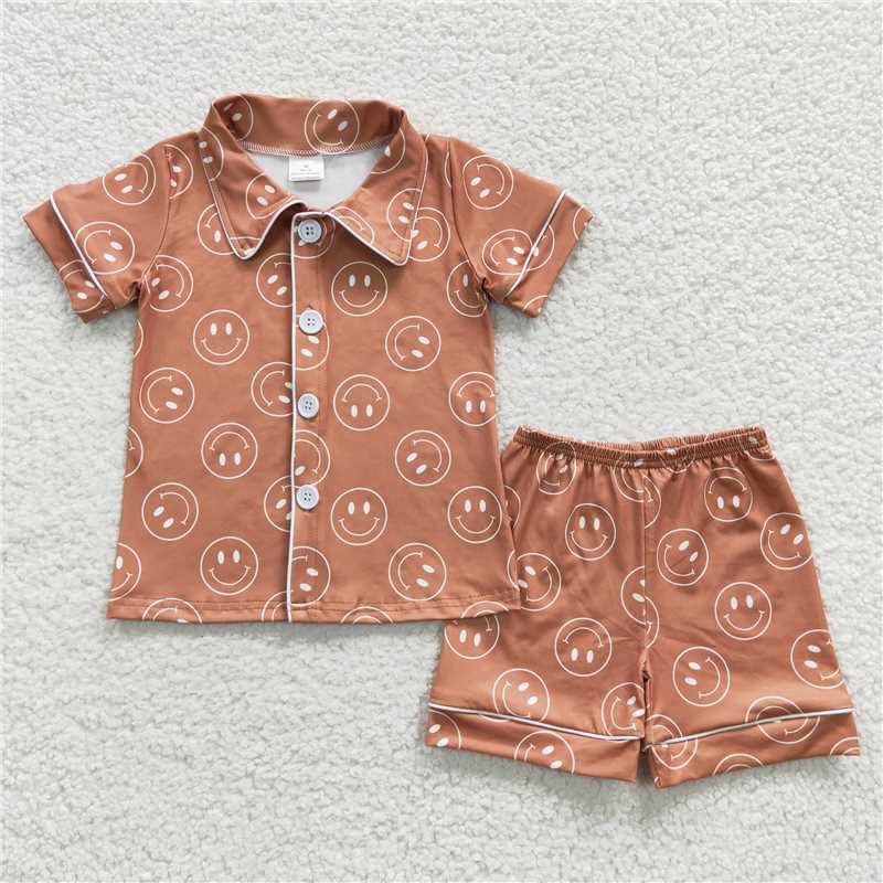 RTS NO MOQ baby boys short-sleeved shorts pajamas suit