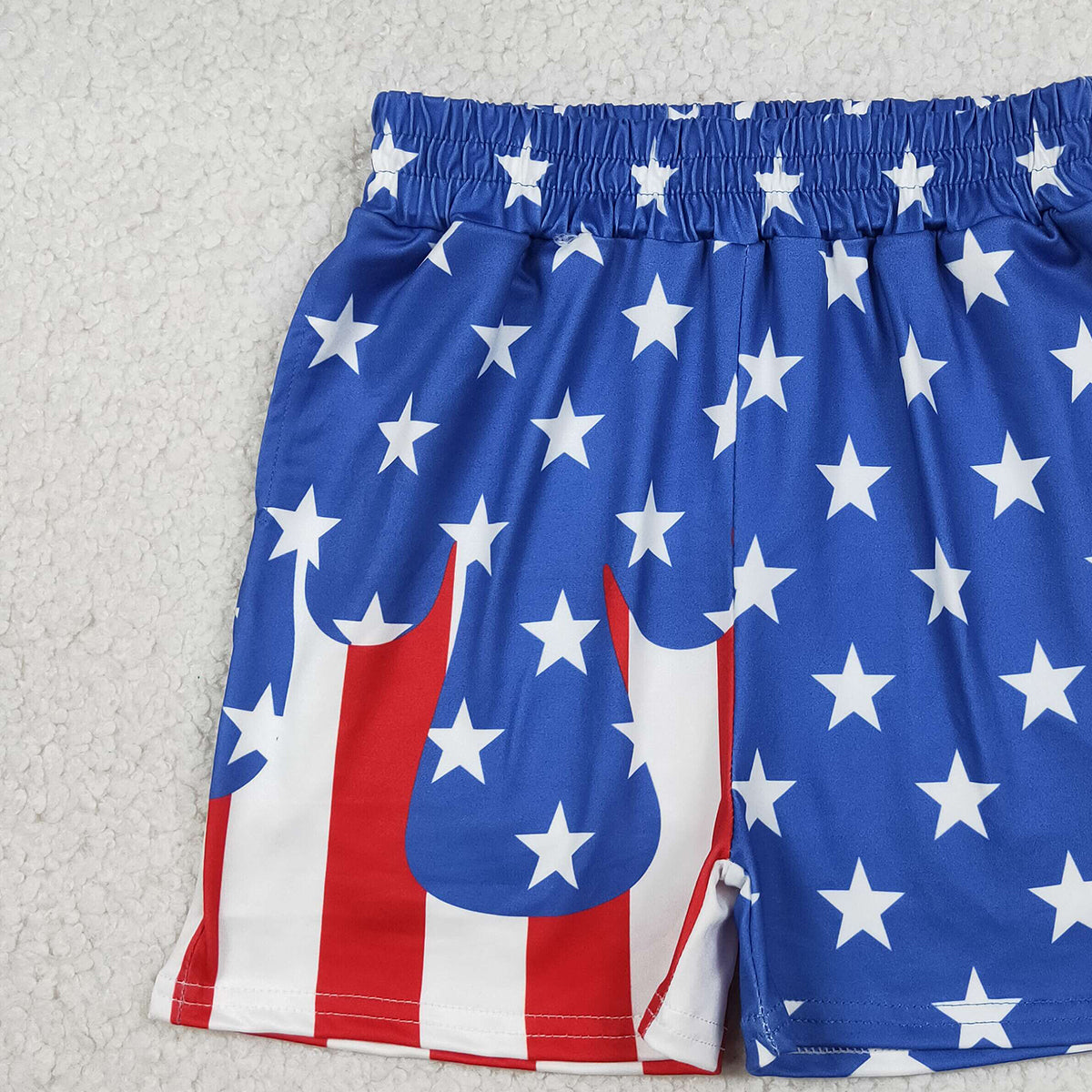 RTS NO MOQ SS0861 Baby Boys Stars And Stripes 4th of July Shorts Bottom Outfit for Infants Boys