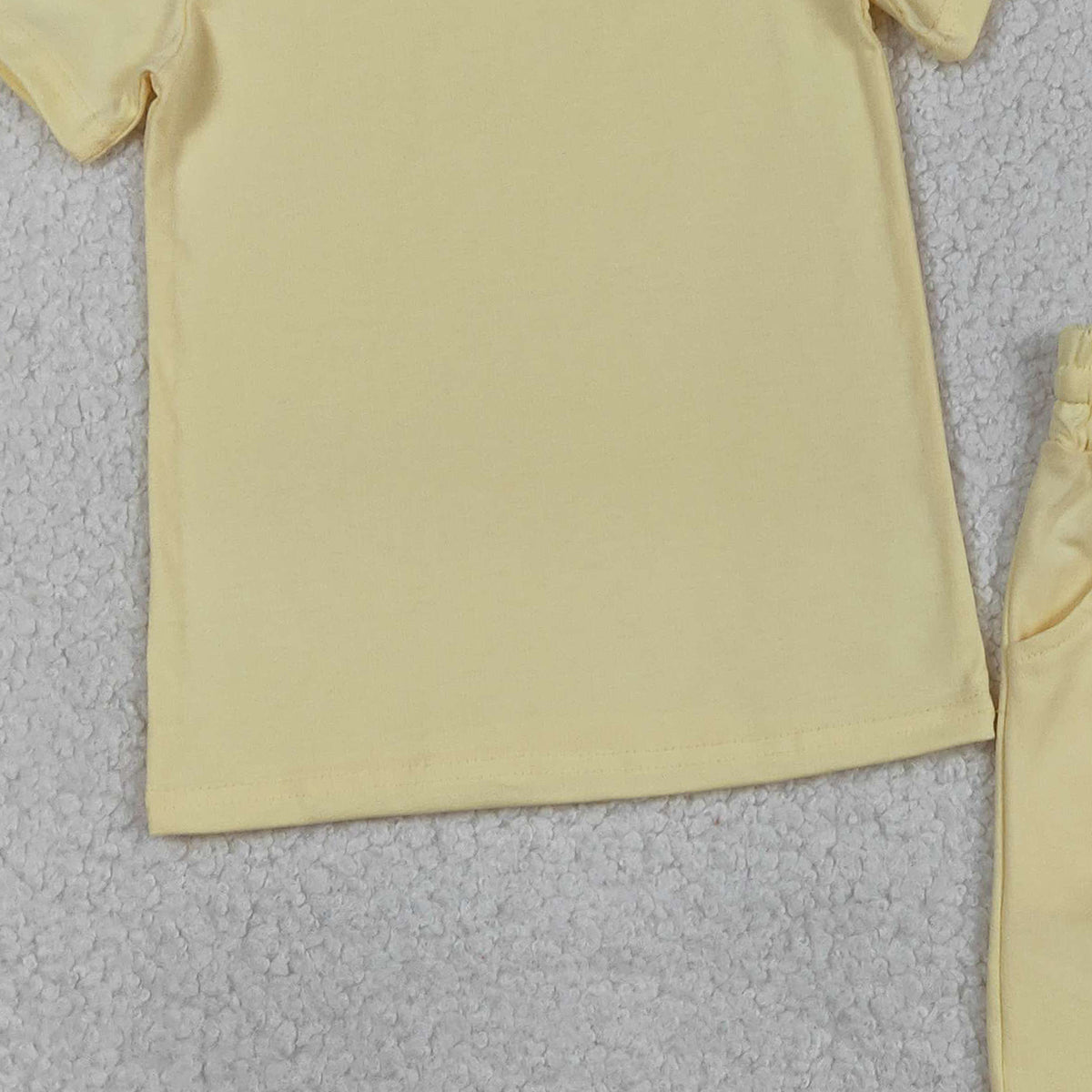 RTS NO MOQ BSSO1888 Baby Boys Yellow Short Sleeve Shirt with Pockets And Shorts Outfit