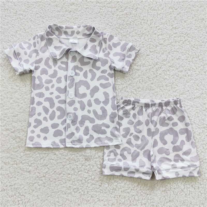 RTS NO MOQ baby boys short-sleeved shorts pajamas suit