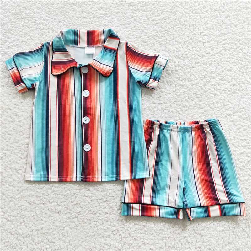 RTS NO MOQ baby boys short-sleeved shorts pajamas suit