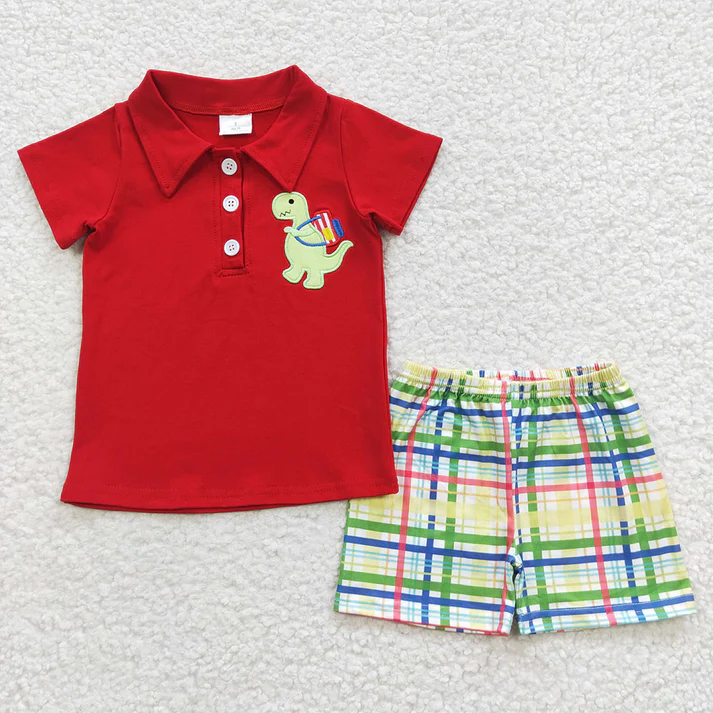 RTS NO MOQ Baby Girls and Boys Summer Short Sleeve Shorts Sets