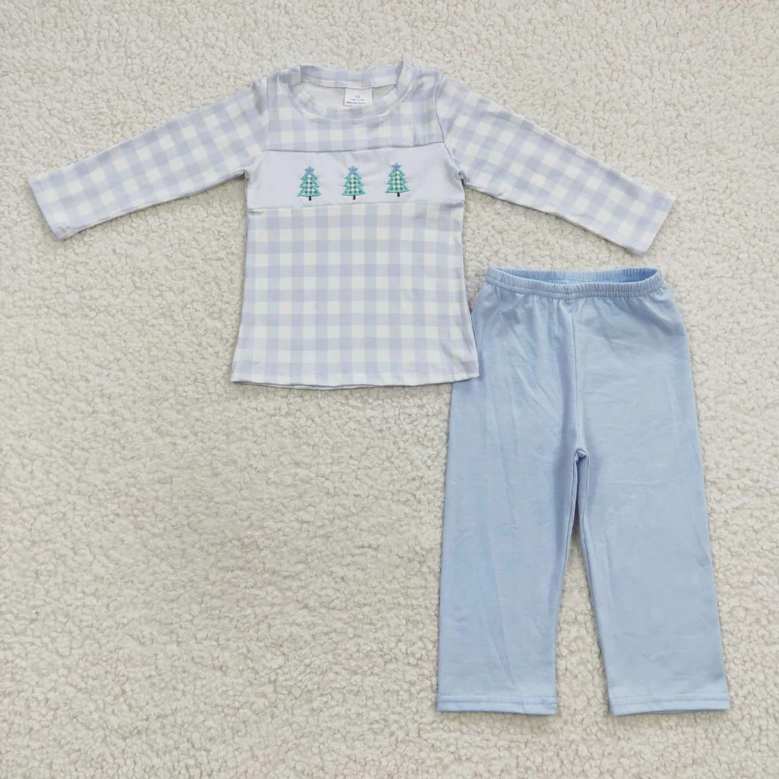 RTS NO MOQ Sibling Baby girls clothes Embroidery Christmas long-sleeved trousers suit & rompers