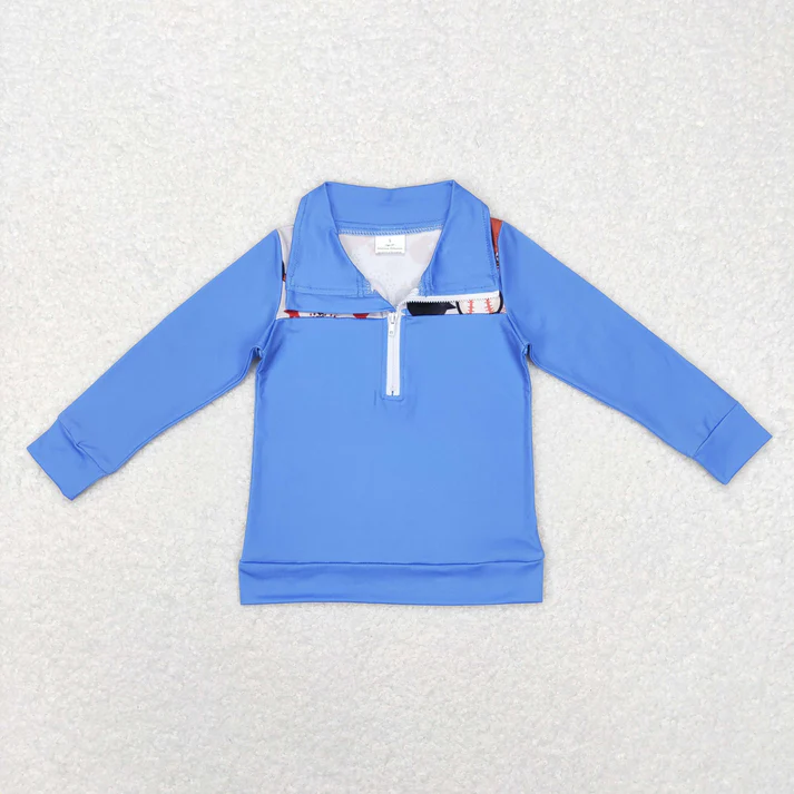 RTS NO MOQ Sibling Baby boy clothes duck baseball  pullover long sleeve tops
