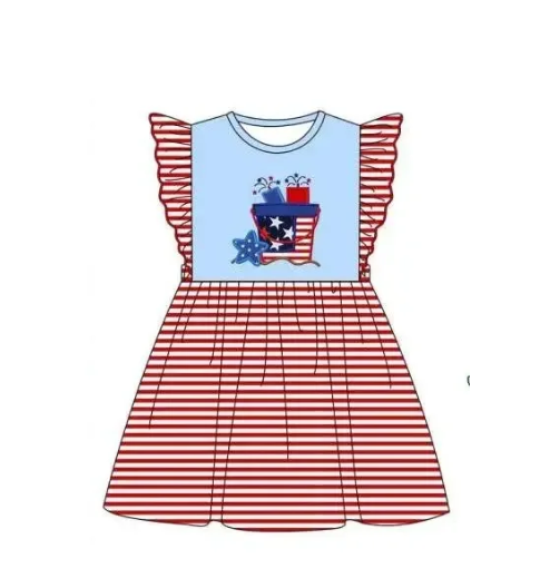 5.10custom each style moq 5eta 4-5week Sibling Sister potted plant prints red-blue boys and girls outfits and baby romper and dress match family design