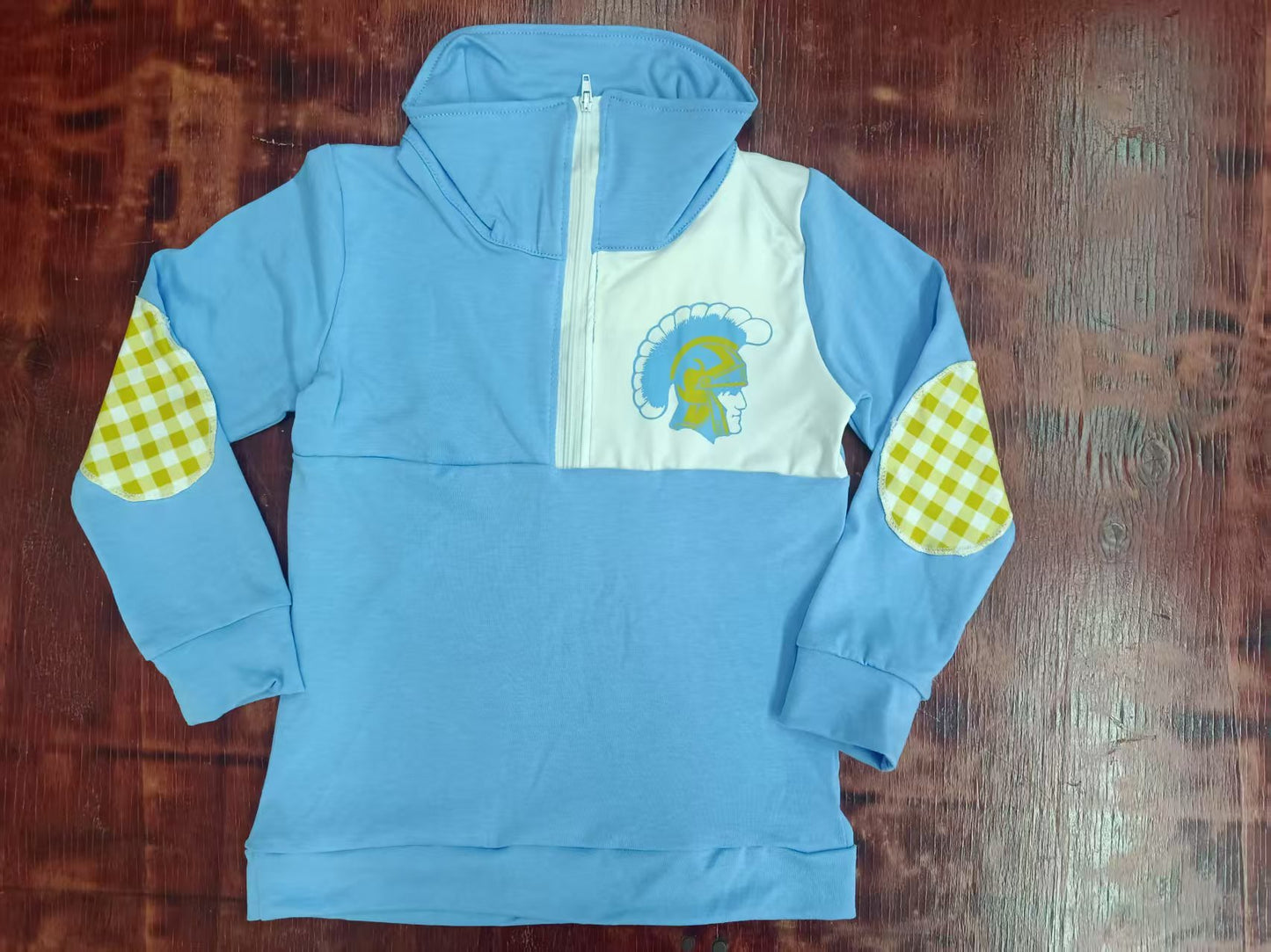 Custom moq 3 eta 6-7weeks baby boys clothes team blue Long Sleeve Top