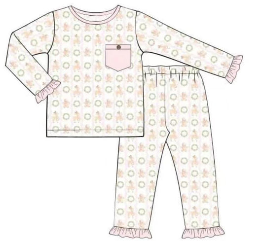 5.11custom each style moq 5eta 4-5week Sibling Sister green round prints pink girls set and baby romper match family design
