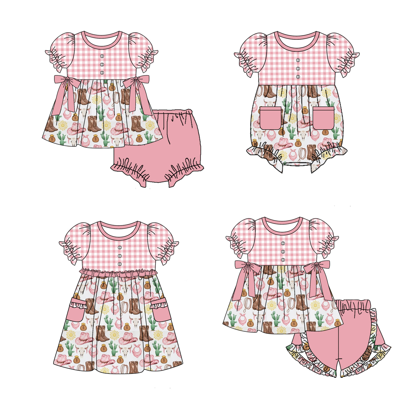 11.26 custom each style moq 5eta 4-6week Sibling Sister boot hat baby girl short sleeve shorts sets and briefs sets 2 and girls romper and dress match desig