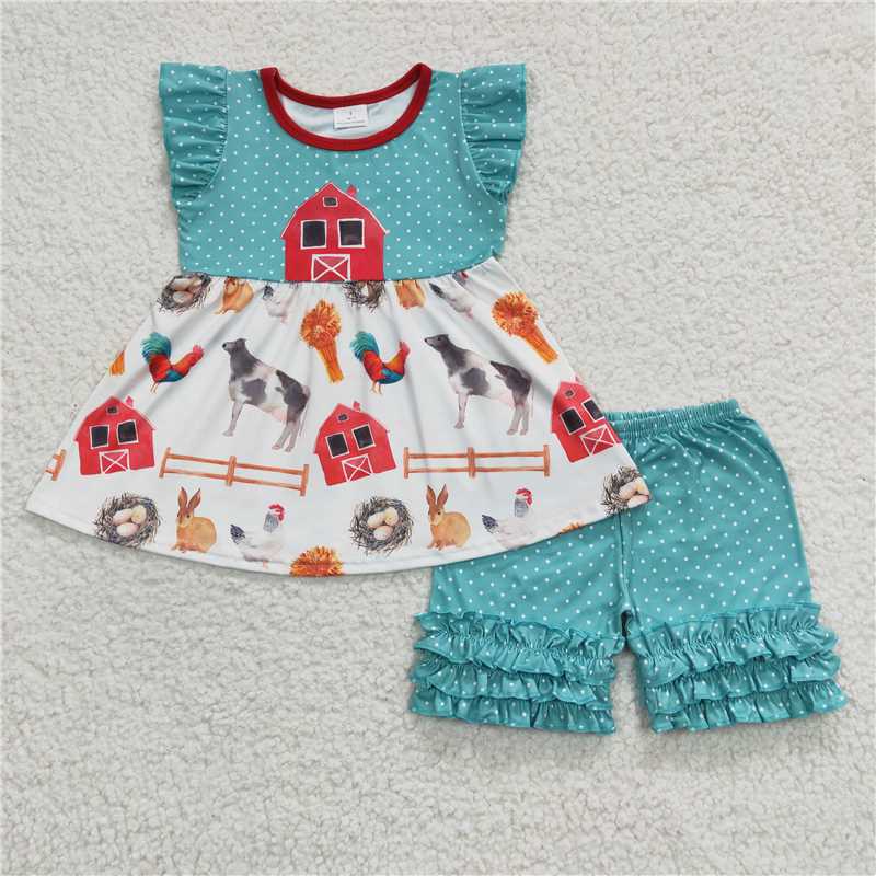 SALES  NEW Farm house ruffle shorts sets
