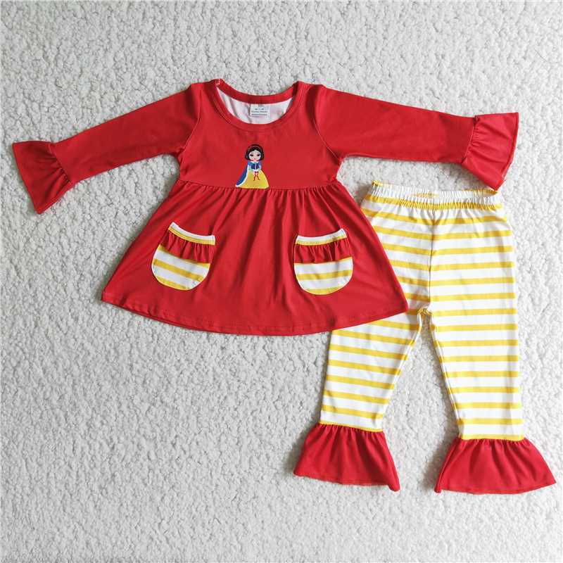 SALES  NEW Baby Ruffle Pants Sets Red Cute Baby Girl Outfit with Flared Trousers And Top for Birthday Party And Special Occasions