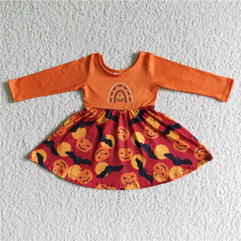 SALES  NEW Baby Girls Halloween Rainbow Dress Cute Costume for Kids Birthday Party Unisex Colorful Outfit