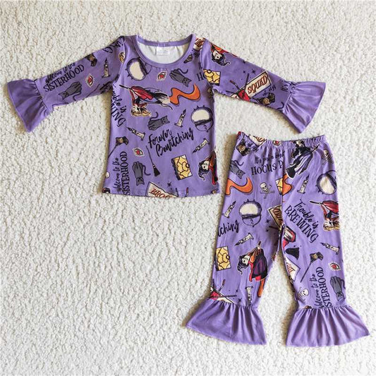 SALES  NEW Baby Girls' Halloween Witch Pajamas And Clothes Set Cute Infant Costume Outfit