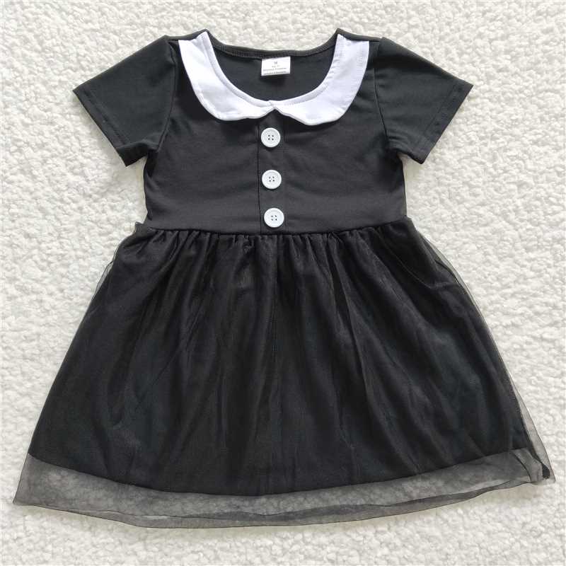 SALES NEW Baby Girls Black Knee-Length Tutu Dress Movie Costume Children's Fashion Outfit