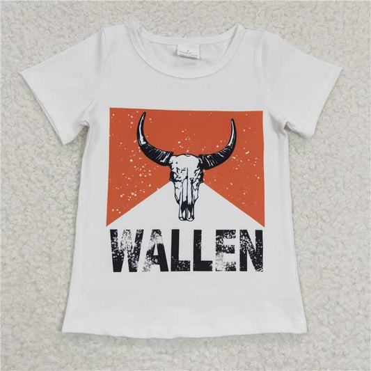 SALES NEW Baby Girls Western Cows Short Sleeve Tee Shirts Tops Kids' Casual Cotton Graphic T-Shirt for Girls