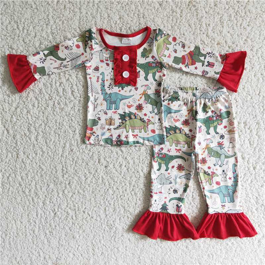 SALES  NEW  Girls dinosaur pajamas
