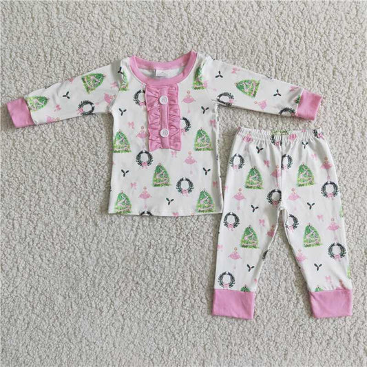 SALES  NEW  Baby Girls Dancing Christmas pajamas sets