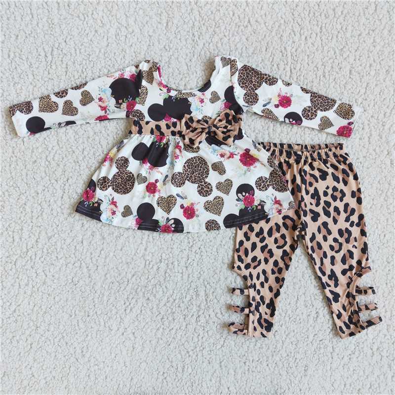 SALES  NEW Baby Valentines Heart Legging Sets Kids' Valentine's Day Outfit Toddler Girls' Clothing Set Pink Heart Pattern