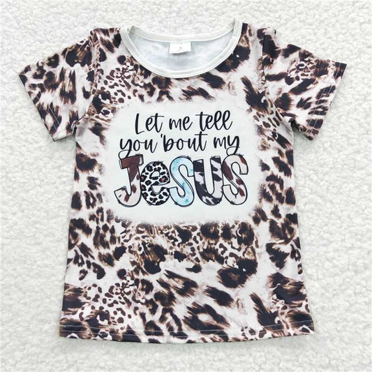 SALES NEW Baby Girls Leopard print Short Sleeve Shirt Tops Little Girl's Clothing Casual Comfortable Fashionable