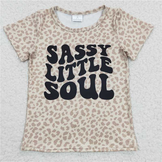 SALES NEW Little Sassy Soul Baby Girls Short Sleeve Shirts Tops Cute And Fashionable Infant Clothing