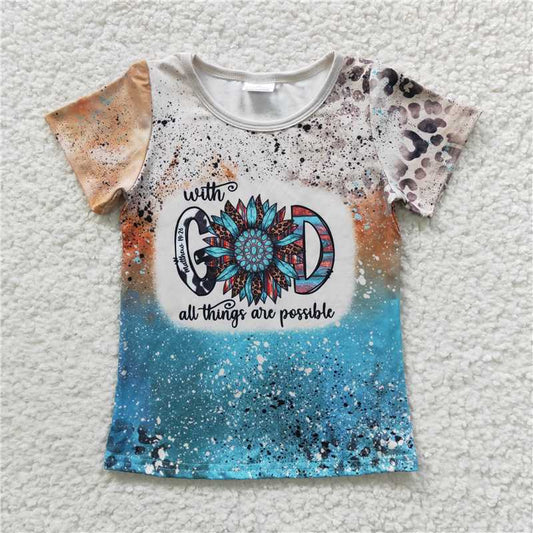 SALES NEW Baby Girls Sunflowers Print Short Sleeve Shirt Cute Top for Little Ones